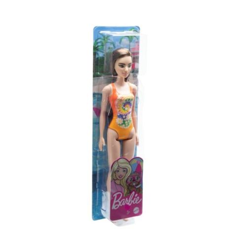 Papusa Barbie Satena Cu Costum De Baie Portocaliu - imagine 8